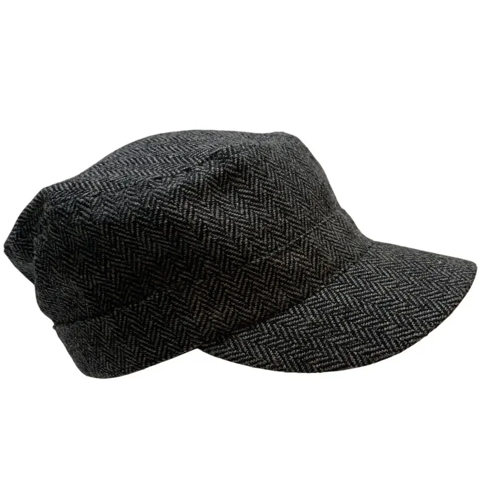 Women Polo Hat Men Authentic Goods U.S. Assn. Gray Tweed Breton Superior Quality